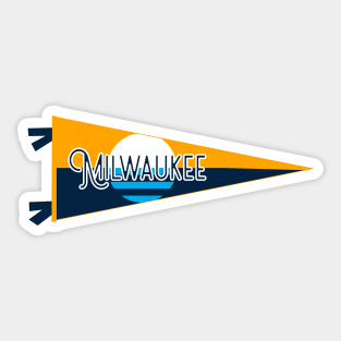 Milwaukee Flag Pennant Sticker